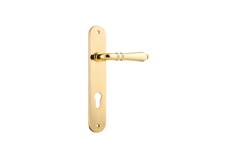 Sarlat Lever Oval Polished Brass