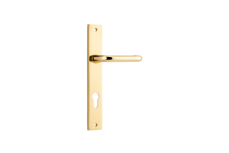 Oslo Lever Rectangular Polished Brass