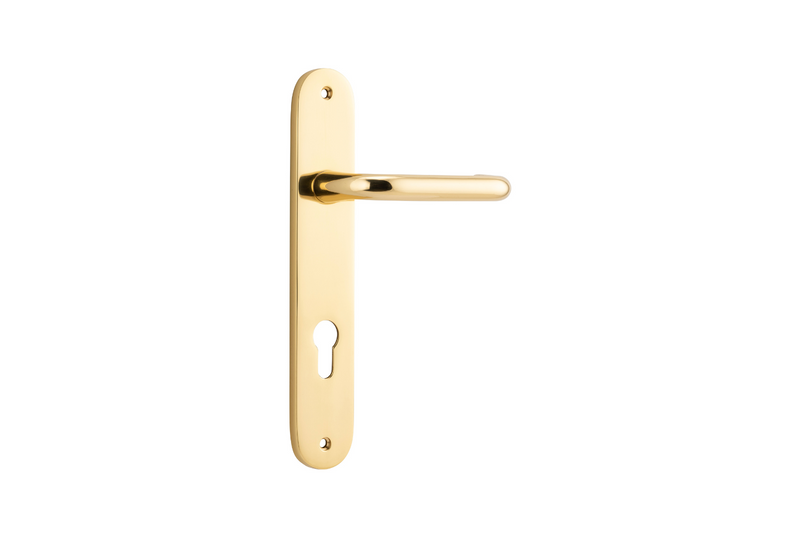 Oslo Lever Oval Polished Brass