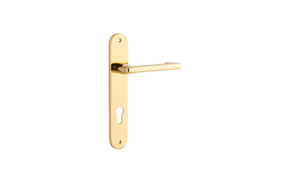 Baltimore Return Lever Oval Polished Brass