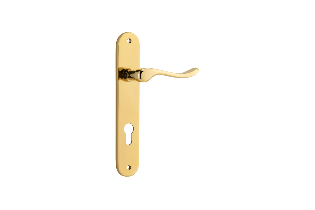 Stirling Lever Oval Polished Brass