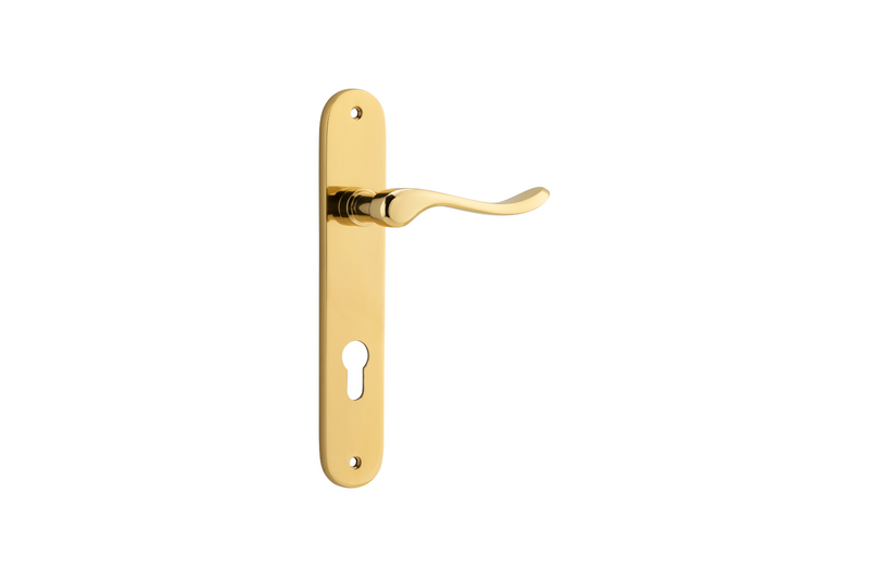 Stirling Lever Oval Polished Brass