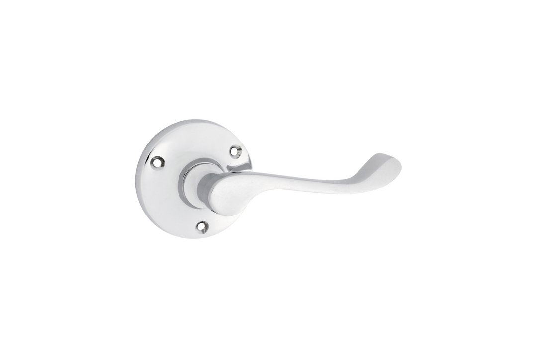 Victorian Lever on Rose Polished Chrome