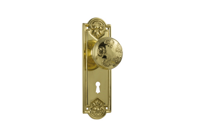 Nouveau Knob Polished Brass