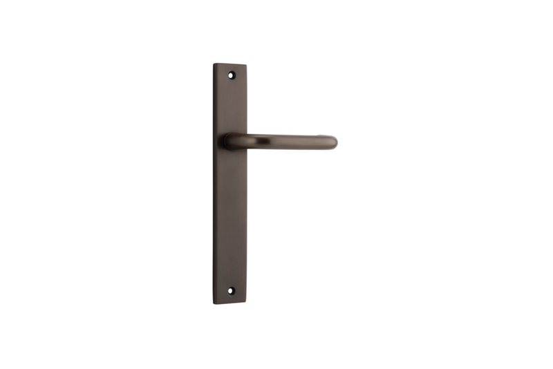 Oslo Lever Rectangular Signature Brass
