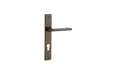 Baltimore Return Lever Rectangular Signature Brass