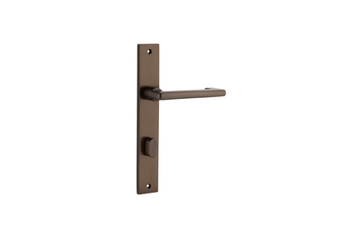 Baltimore Return Lever Rectangular Signature Brass