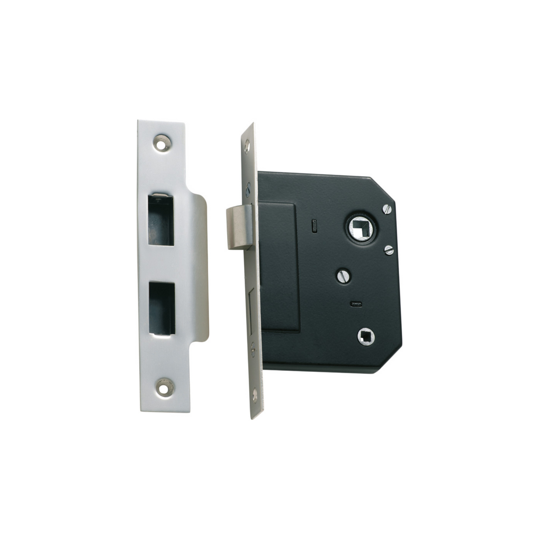 Privacy Mortice Lock Satin Chrome 57mm