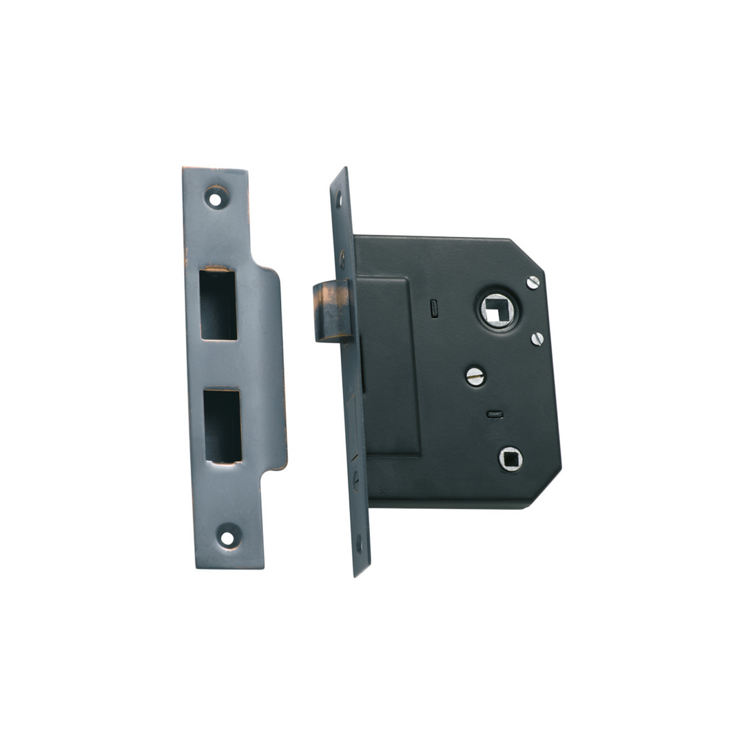 Privacy Mortice Lock Antique Copper 57mm