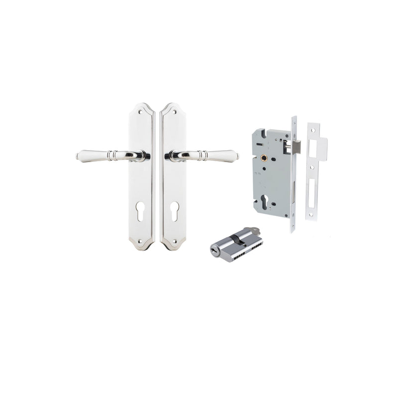 Sarlat Lever Shouldered Polished Chrome Entrance Kit - Key/Key