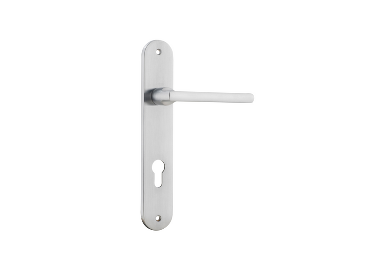 Baltimore Lever Oval Brushed Chrome