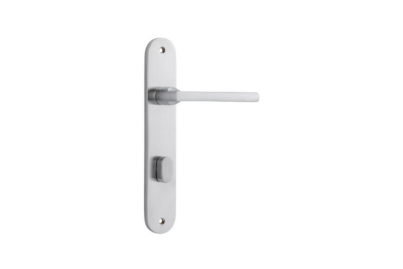 Baltimore Lever Oval Brushed Chrome