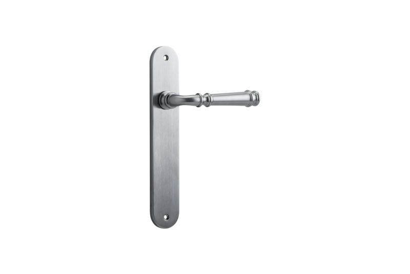 Verona Lever Oval Brushed Chrome