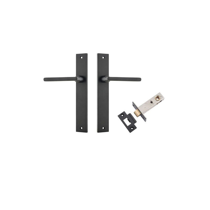 Baltimore Lever Rectangular Matt Black Passage Kit