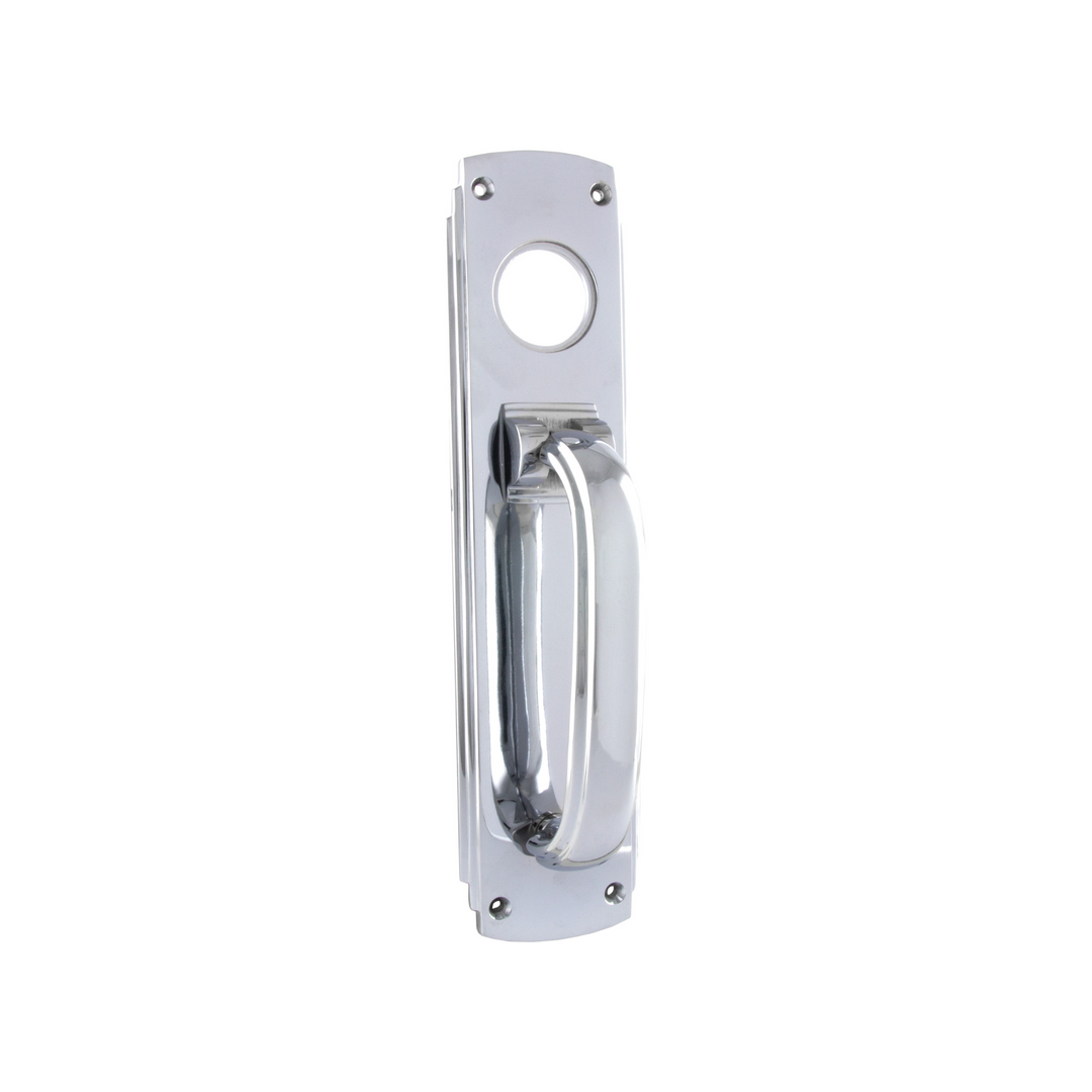 Art Deco Door Knocker/Pull Handle Polished Chrome