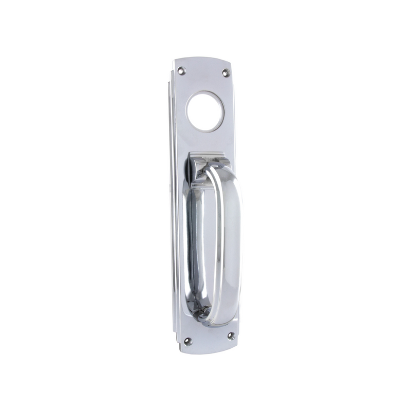 Deco Pull Handle/Knocker Polished Chrome