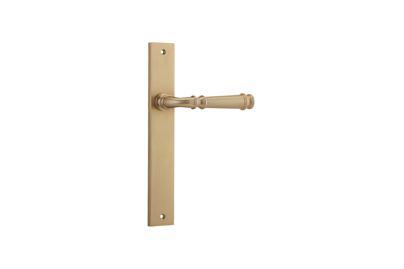 Verona Lever Rectangular Brushed Brass