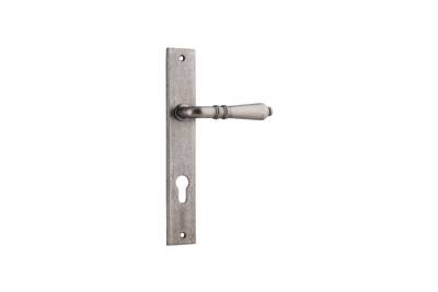 Sarlat Lever Rectangular Distressed Nickel