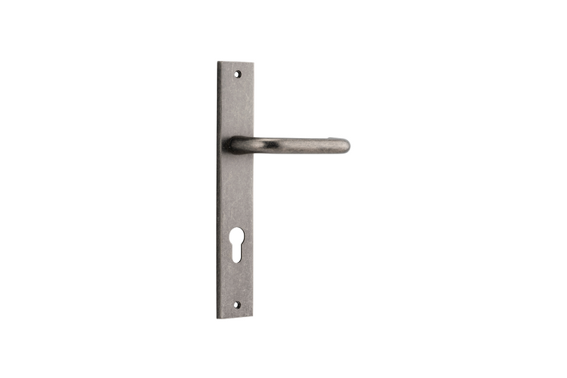 Oslo Lever Rectangular Distressed Nickel