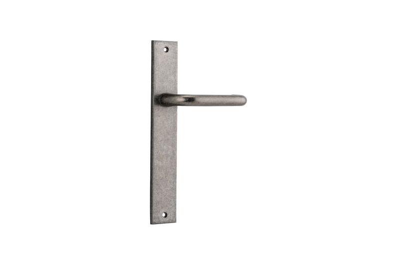 Oslo Lever Rectangular Distressed Nickel