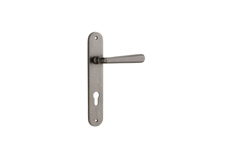 Copenhagen Lever Oval Distressed Nickel