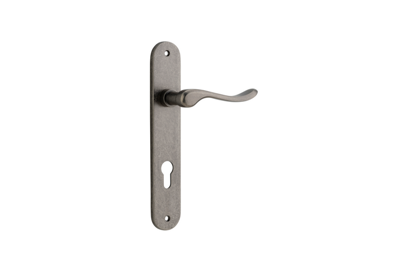 Stirling Lever Oval Distressed Nickel