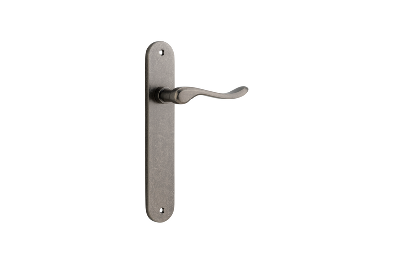 Stirling Lever Oval Distressed Nickel