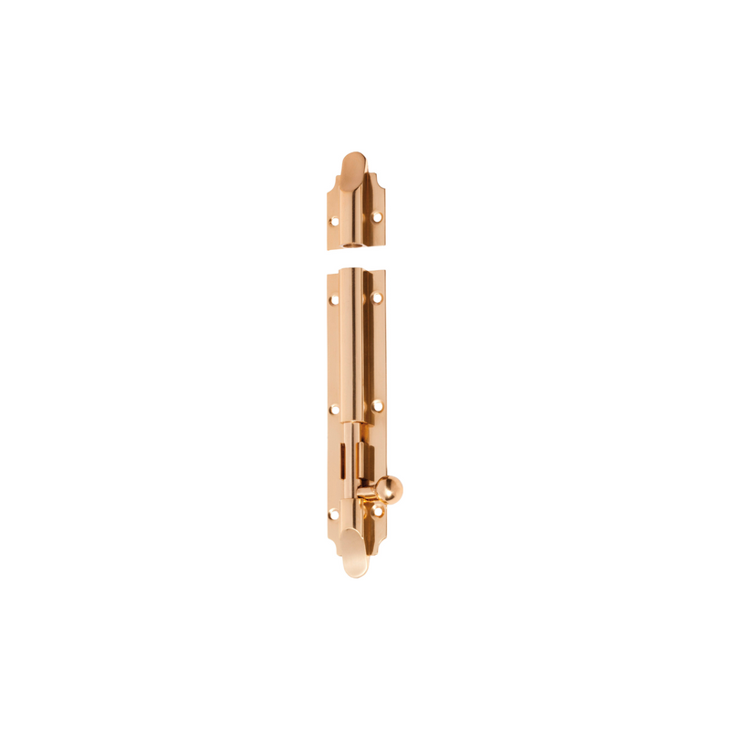 Barrel Bolt - Victorian Polished Brass 150mm