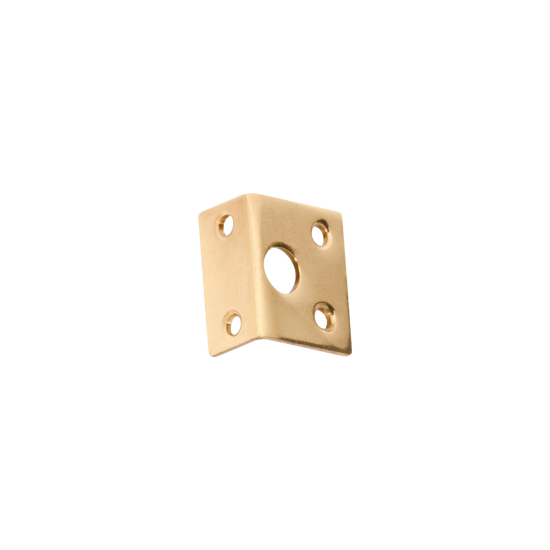 Right Angle Keeper - 7.5mm Bolt Polished Brass