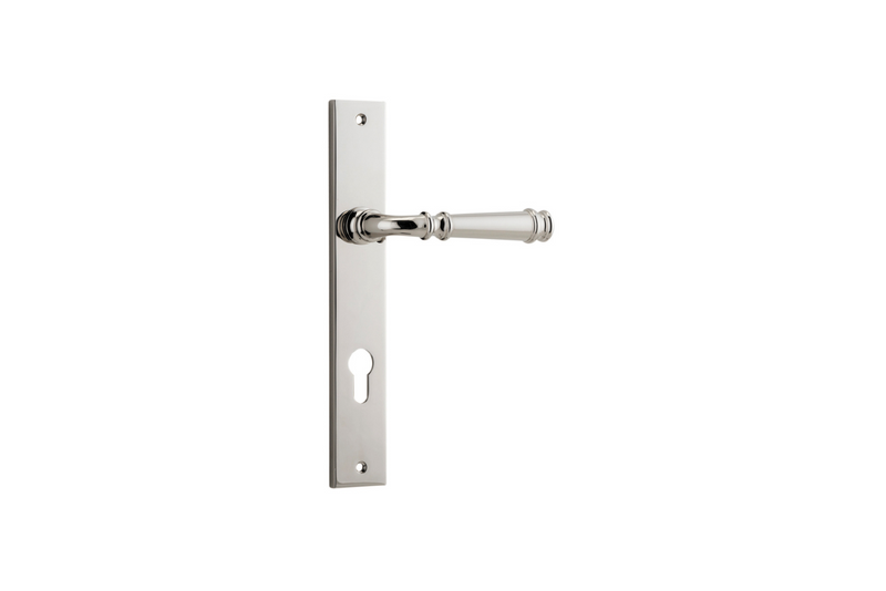 Verona Lever Rectangular Polished Nickel