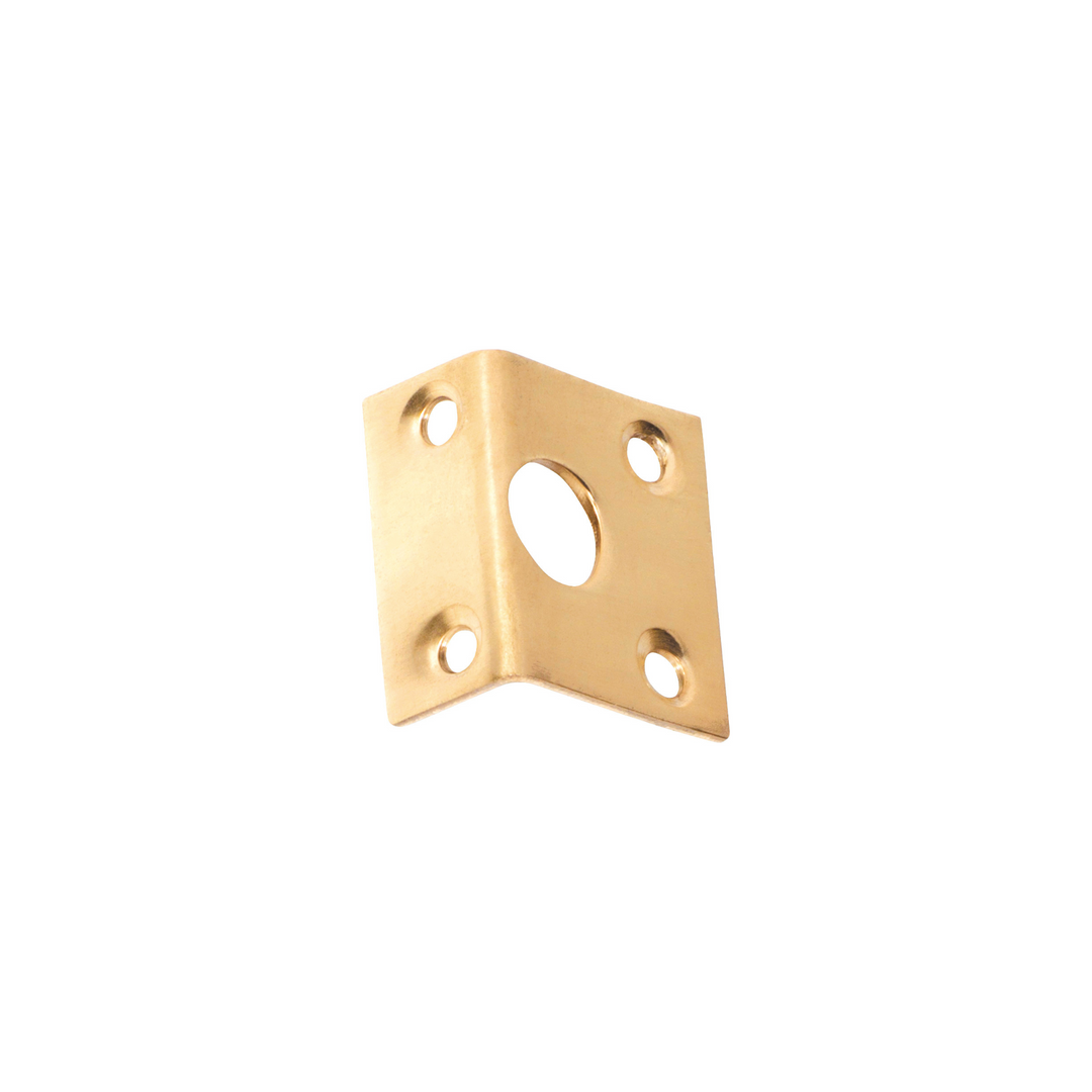Right Angle Keeper - 9mm Bolt Polished Brass