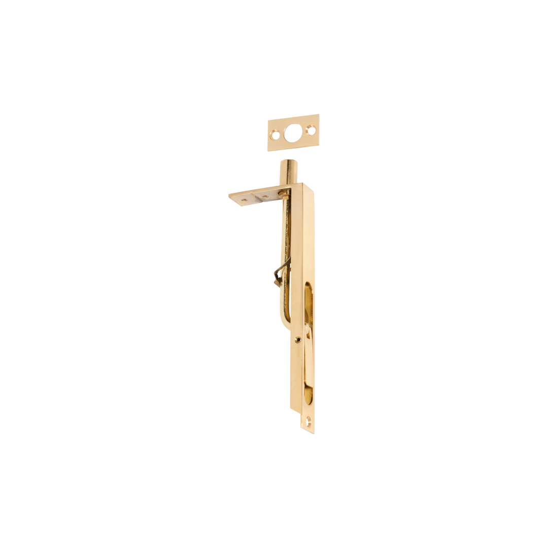 Flush Bolt Polished Brass 150mm