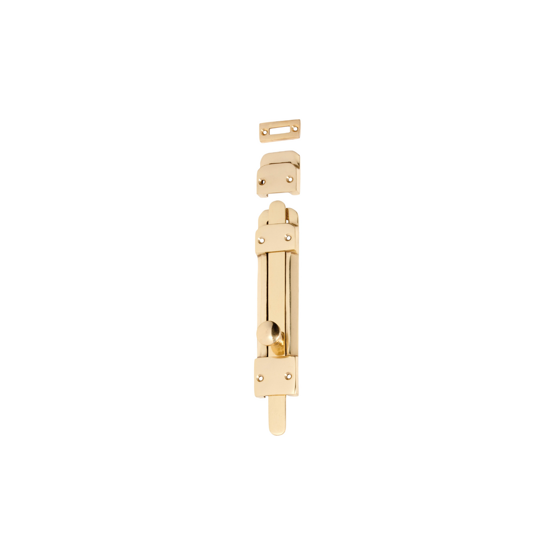Tower Bolt Polished Brass