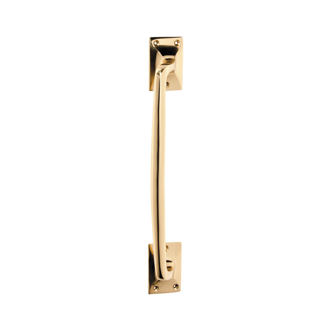 Classic Offset Pull Handle Polished Brass 305mm