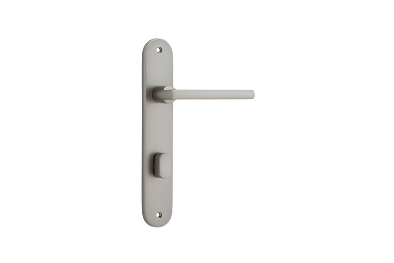 Baltimore Lever Oval Satin Nickel