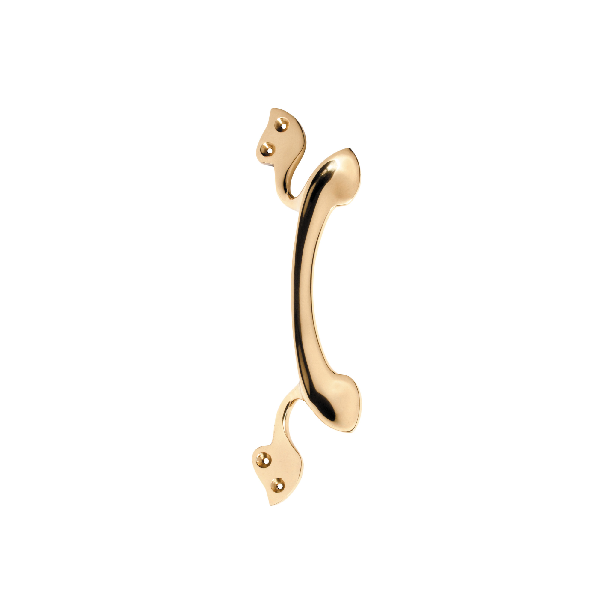 Nouveau Offset Pull Handle Polished Brass – The Renovation Shop