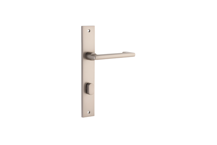 Baltimore Return Lever Rectangular Satin Nickel