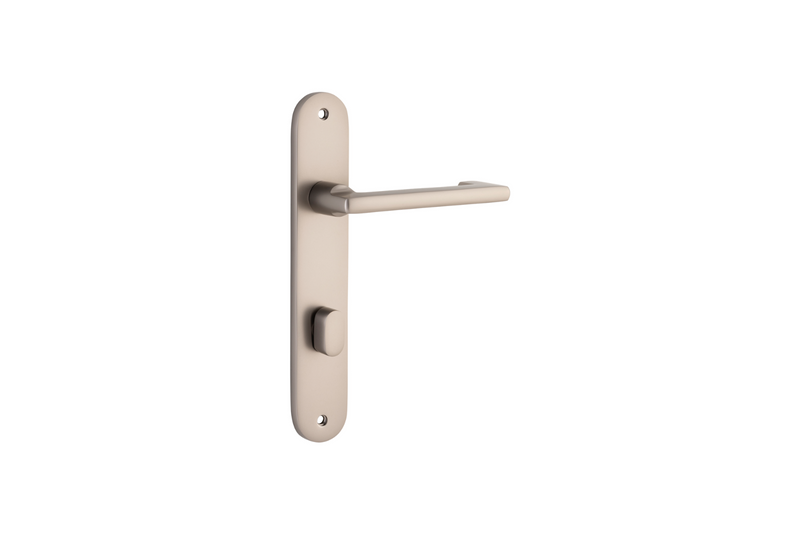 Baltimore Return Lever Oval Satin Nickel