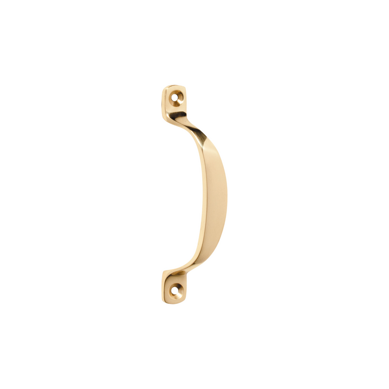 Offset Pull Handle Polished Brass 100mm