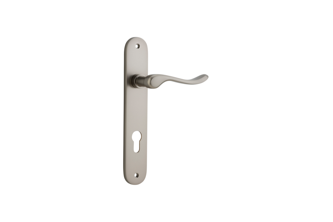 Stirling Lever Oval Satin Nickel