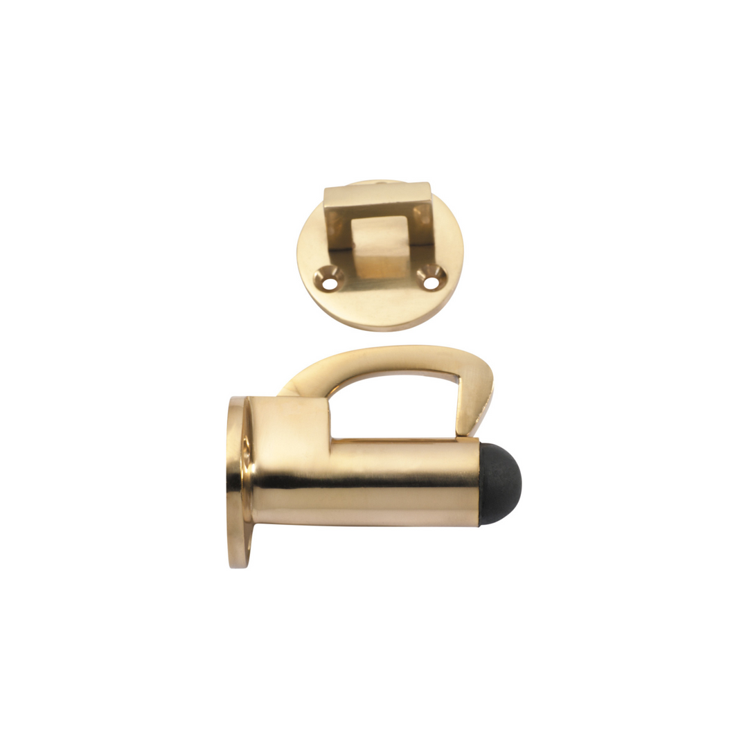 Door Stop - Hook Polished Brass