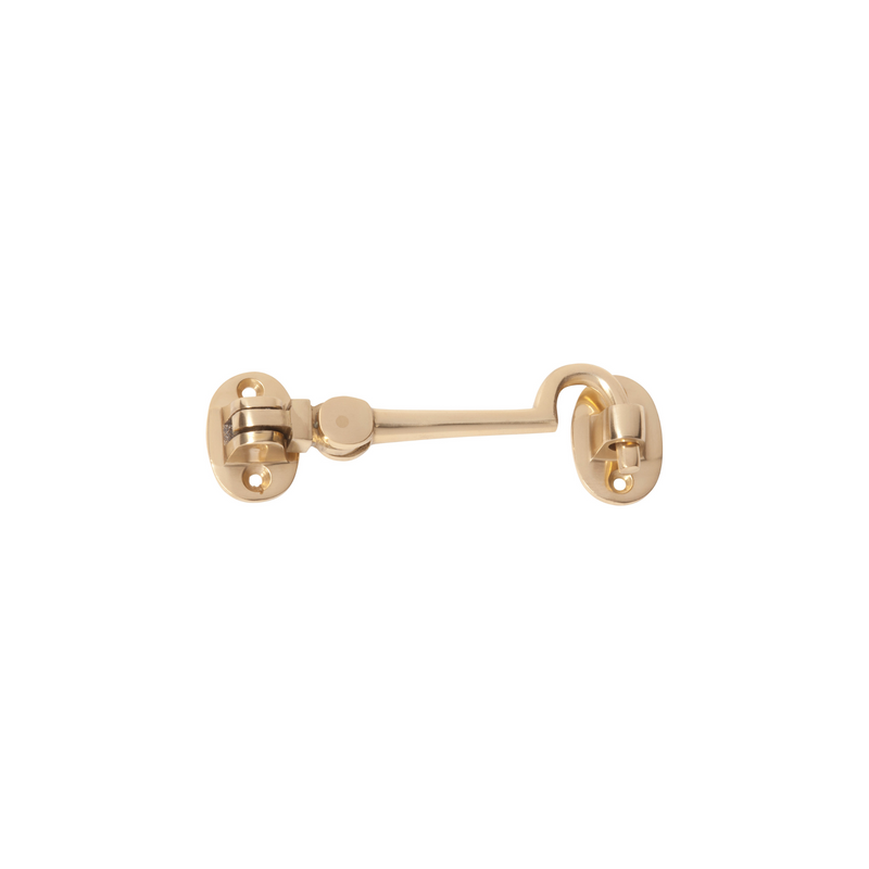 Cabin Hook Polished Brass 100mm