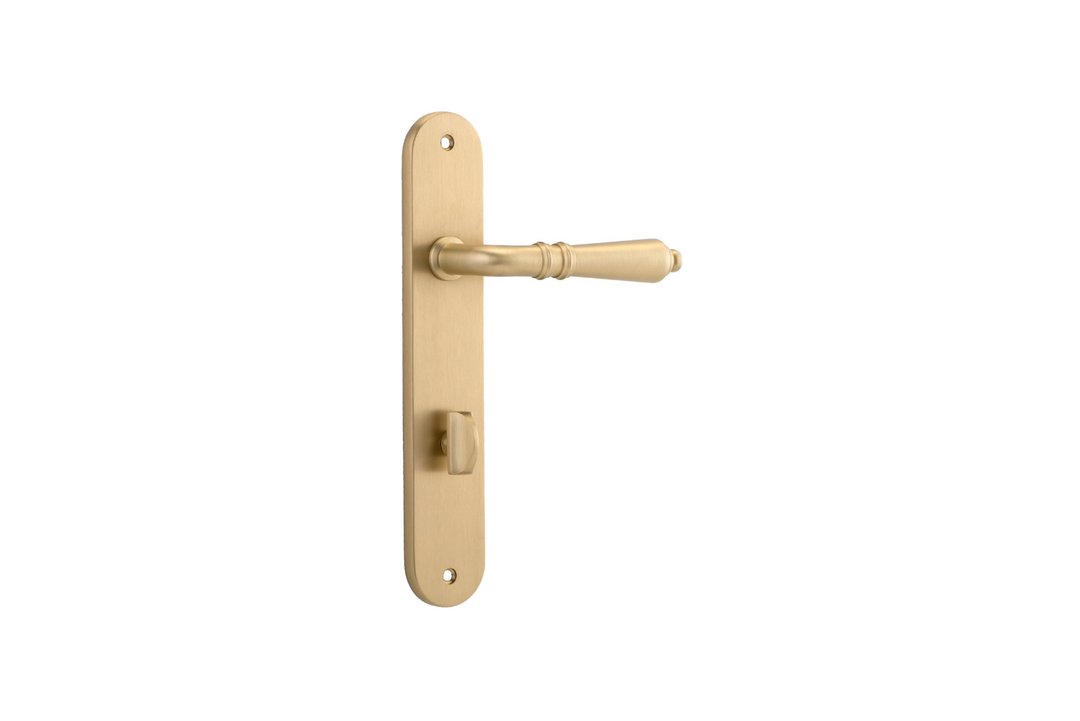 Sarlat Lever Oval Brushed Brass