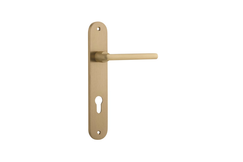 Baltimore Lever Oval Brushed Brass