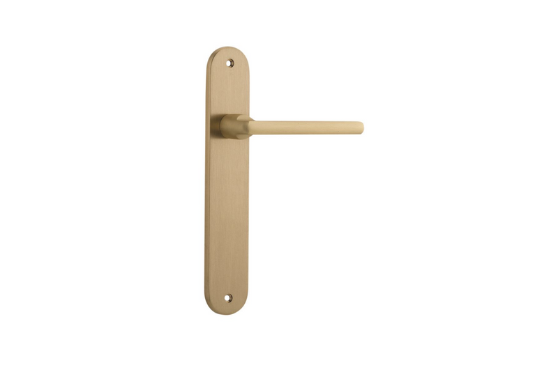 Baltimore Lever Oval Brushed Brass