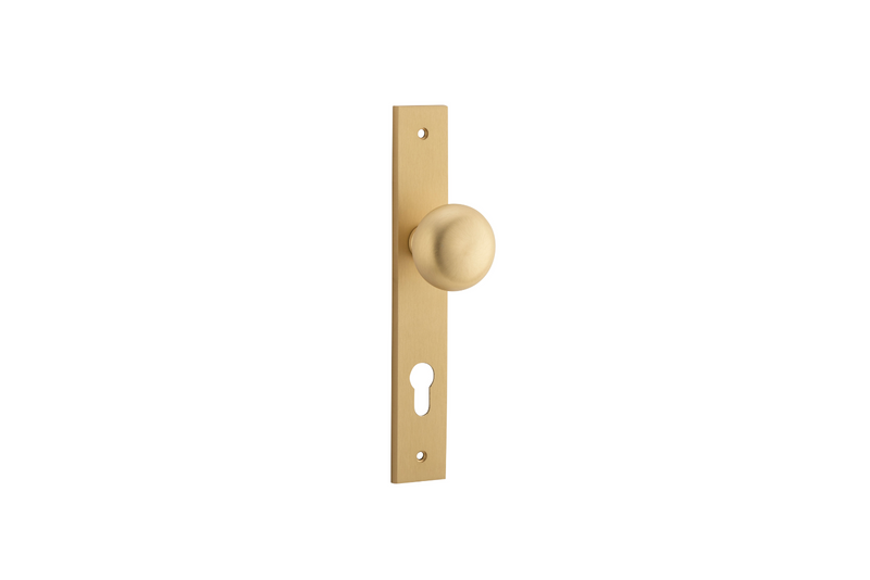 Cambridge Knob Rectangular Brushed Brass