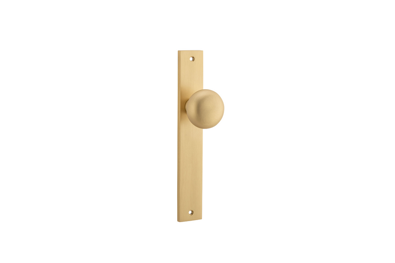 Cambridge Knob Rectangular Brushed Brass