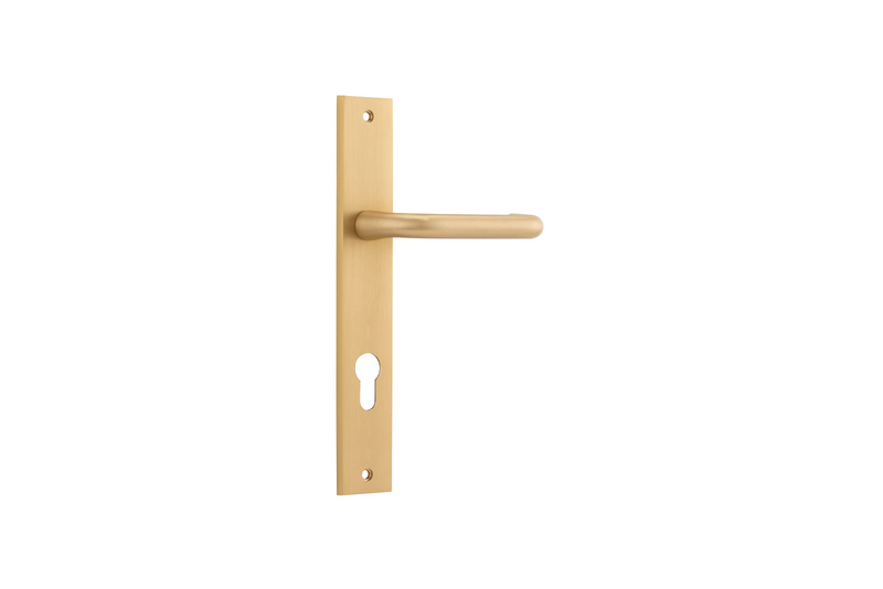 Oslo Lever Rectangular Brushed Brass