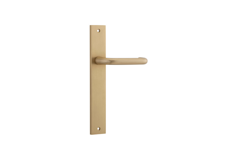 Oslo Lever Rectangular Brushed Brass