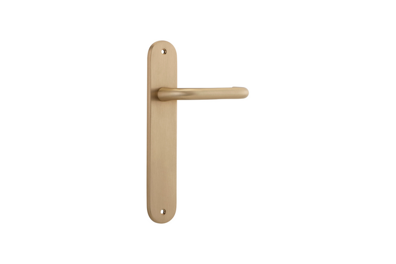 Oslo Lever Oval Brushed Brass